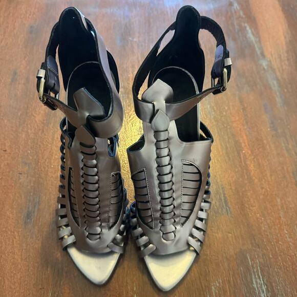 Proenza Schouler Women's Metallic Spartan High Heels Shoes Size 40 - Picture 3 of 12